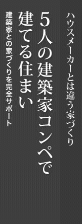 5人の建築家コンペで建てる住まい
